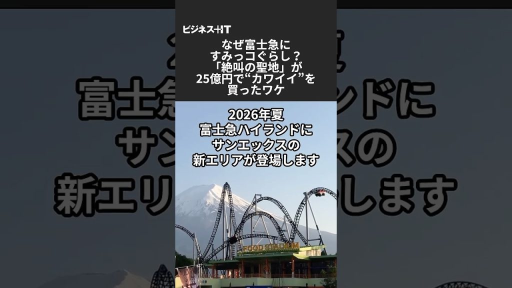 なぜ富士急にすみっコぐらし？「絶叫の聖地」が25億円で“カワイイ”を買ったワケ #富士急ハイランド  #すみっコぐらし  #サンエックス  #テーマパーク #富士山  #shorts