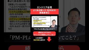 よくある情シス・社内SEの募集要項② #エンジニア転職 #モロー