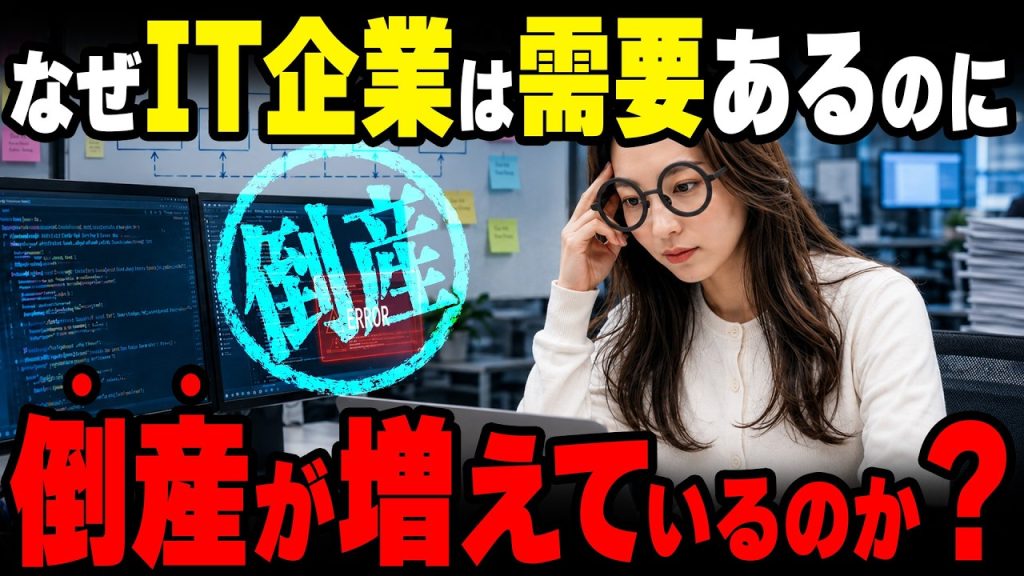 【ITエンジニア】なぜ日本のIT業界は需要があるし右肩上がりなのにIT企業は倒産が増加しているのか？