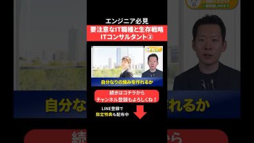 要注意なIT職種と生存戦略🧑‍🏫ITコンサルタント② #エンジニア転職 #モロー