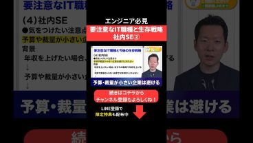 要注意なIT職種と生存戦略🧑‍💻社内SE② #エンジニア転職 #モロー