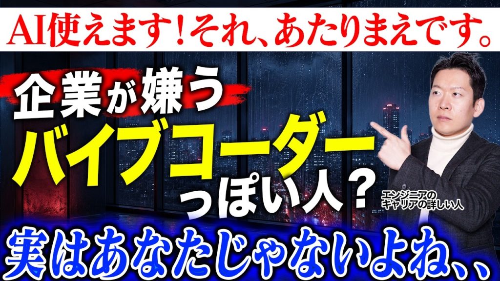 悲報「生成AIの利用経験がある」では1ミリも差別化要素にならない？企業はなぜ「バイブコーダーっぽい人」を嫌うのか