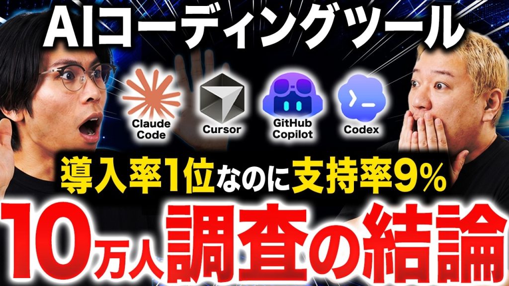 Claude Code・Cursor・Copilot・Codex——10万人超の調査が出した「勝者」と「敗者」
