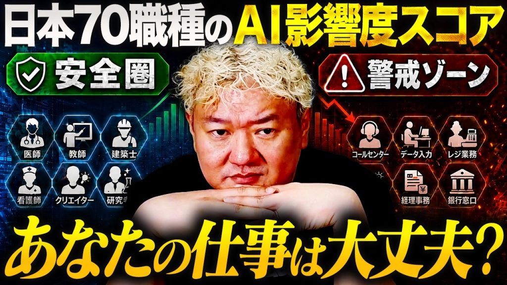 日本70職種のAI影響度スコア発表——あなたの仕事は「代替」か「共存」か