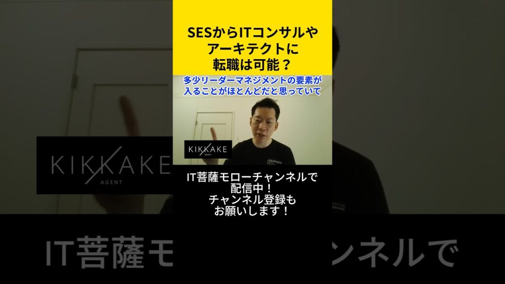 SESからITコンサルやアーキテクトに転職は可能？ #エンジニア転職 #モロー