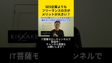 SES企業よりもフリーランスの方がメリットが大きい？ #エンジニア転職 #モロー
