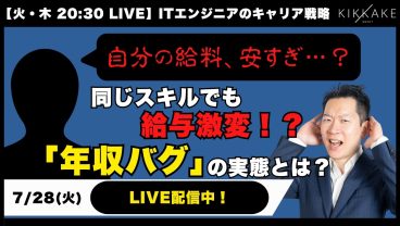 【エンジニア大集合】「自分の給料、安すぎ…？」同じスキルで年収大幅に変わる『年収バグ』について本音を聞かせてください！