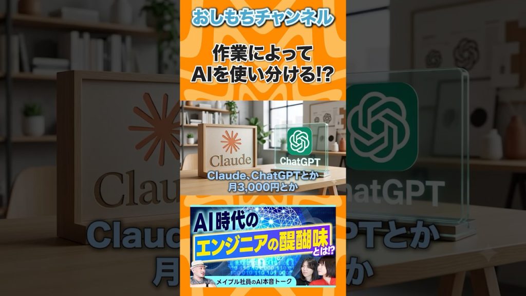 作業によって使うAIを変える!? # #キャリア #仕事 #エンジニア #AI #コーディング #転職
