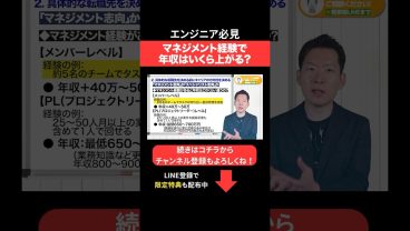 マネジメント経験で年収はいくら上がる？ #エンジニア転職 #モロー