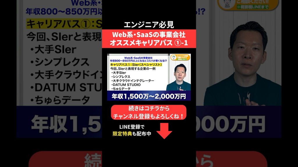 Web系・SaaSの事業会社 オススメキャリアパス①-1 #エンジニア転職 #モロー