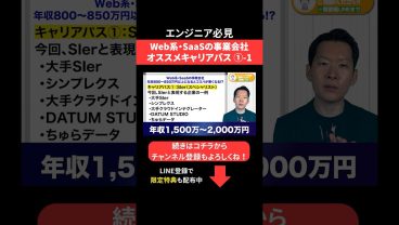 Web系・SaaSの事業会社 オススメキャリアパス①-1 #エンジニア転職 #モロー