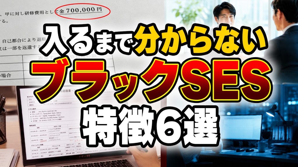 【絶対に避けたい】ブラックSESの特徴6選！退職で70万円請求・経歴を盛らせる会社の実態