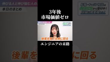 【衝撃の3年後】市場価値がゼロになるエンジニアの末路 #SESエンジニア #SES #アイドルシステム #転職したい #高還元