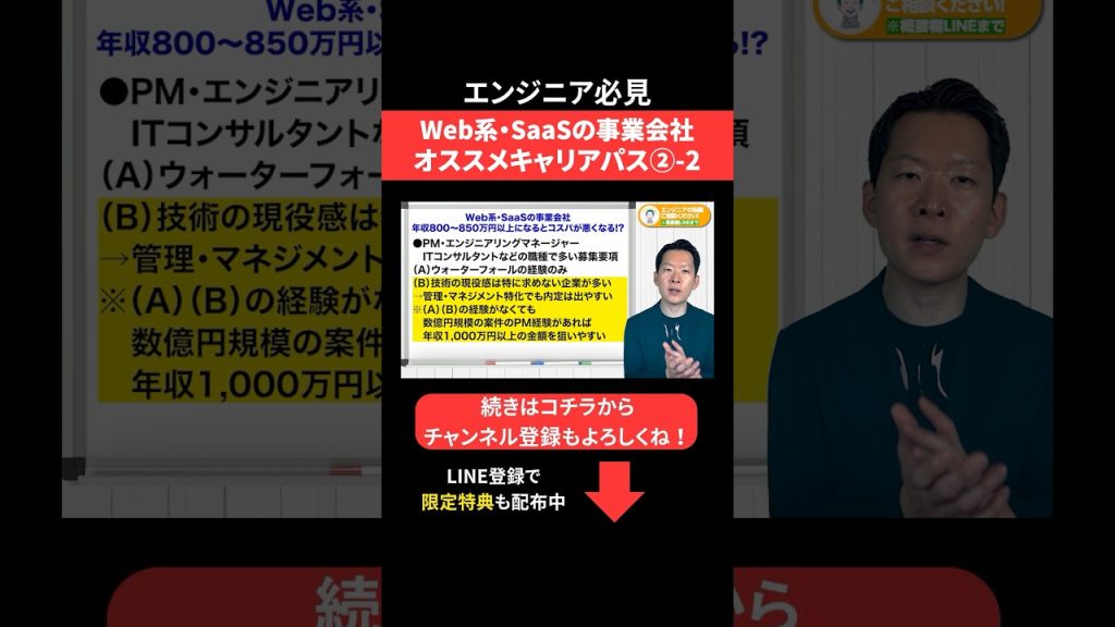 Web系・SaaSの事業会社オススメキャリアパス②-2 #エンジニア転職 #モロー