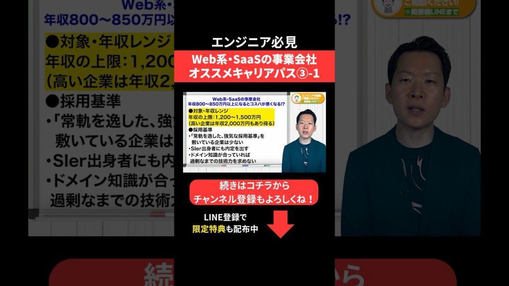 Web系・SaaSの事業会社オススメキャリアパス③-1 #エンジニア転職 #モロー