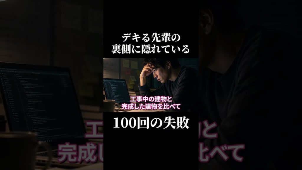 【これが真実】デキる先輩の裏側にある「100回の失敗」#SESエンジニア #SES #未経験転職 #働き方 #IT転職